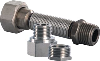 Hummel - Flexibele metalen aansluitslang Flxkop 3/4X3/8+3/4 65-95
