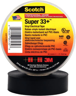 3M - Scotch Super 33+ Zelfklevende tape Vinyl. Tape 19X20