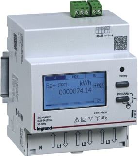 Legrand - EMDX Elektriciteitsmeter Drief 63A Mid Rs485 Dir