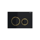 Geberit - Sigma50 Bedieningsplaat spoelsysteem Bed Pan Rnd Mes/Zw