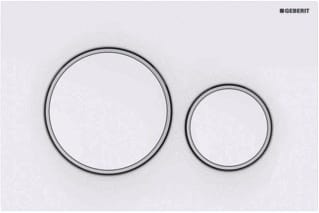 Geberit - Sigma20 Bedieningsplaat spoelsysteem Bed Pan Rnd Wt