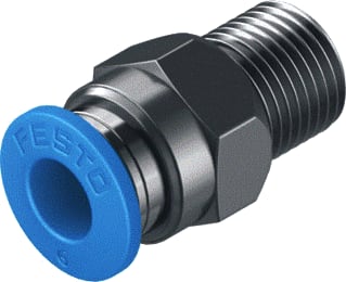 Festo - Fitting met 2 aansluitingen qs-1/8-6-100