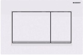 Geberit - Sigma20 Bedieningsplaat spoelsysteem Bed Pan Sq Wt/Mwt