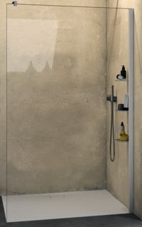 Hüppe - SELECT+ Inloopdouche hp dw select+ vierhoek swa8 800 h:2000 quer zim glas helder an