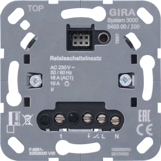 Gira - Systeem 3000 Elektronische schakelaar (compleet) Relais Basiselem