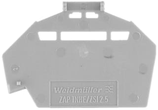 Weidmüller - ZAP/TW Eindplaat rijgklem Afslpl Zap/Tnhe/Zsi2.5