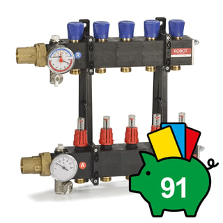Robot Vloerverwarming - LTC Verdeler voor hydronische circuits Comp Verd 8Gr+Kogkr 1 Bi