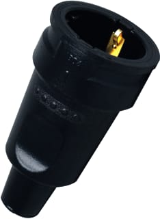 Kopp - Koppelcontactstop (geaard) Koppcont 2P+Ra Rubb.Zwart