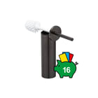 Geesa - Nemox Brushed metal black Closetborstelgarnituur Toiletborstelhdr Muurbev