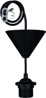 Bailey - BaiLum Deco Pendelarmatuur Snoerpen. Tp E27 140Cm Zw