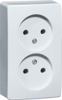 Honeywell Peha - Opbouw-standaard Wandcontactdoos (WCD schakelmat.) Wcd 2V Opb H1902 Wt