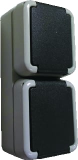 Honeywell Peha - Spatwaterdicht Opbouw Wandcontactdoos (WCD schakelmat.) Wcd Opb 6622Wab