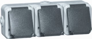 Honeywell Peha - Spatwaterdicht Wandcontactdoos (WCD schakelmat.) Wcd Ra 3V 2P Hor Gr