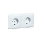 Honeywell Peha - Standaard Wandcontactdoos (WCD schakelmat.) Wcd Ra 2V 80.6512/3W Wt