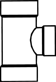 Pipelife - Polisan Fitting met 3 aansluitingen Pvc T-St 90 3Xm 50X40 L