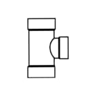 Pipelife - Polisan Fitting met 3 aansluitingen Pvc T-St 90 3Xm 50X40 L