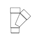 Pipelife - Fitting met 3 aansluitingen Pvc Hwa T-St 45 2Xm/Vs 70