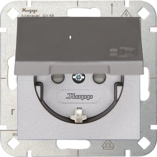 Kopp - HK07 Wandcontactdoos (WCD schakelmat.) Wcd 1V Ra Sh Kd Stl