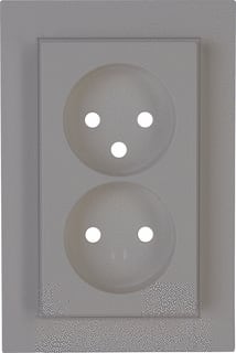 Kopp - HK07 Wandcontactdoos (WCD schakelmat.) Wcd 2V Za Sh Stl