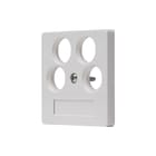 Kopp - HK07 Inzetplaat schakelmateriaal Afdekplaat Tv/Fm/2Xsat Hw