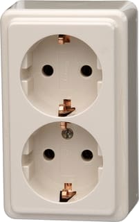 Kopp - Standard Wandcontactdoos (WCD schakelmat.) Wcd 2V Ra Cr