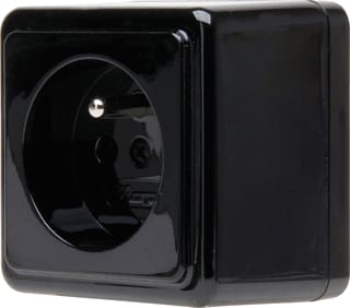 Kopp - Standard Wandcontactdoos (WCD schakelmat.) Combinatie 1V Pa Zw
