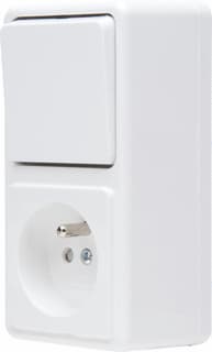 Kopp - Standard Wandcontactdoos (WCD schakelmat.) Combinatie 1V Pa Sh Aw