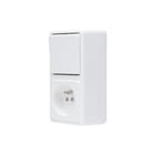 Kopp - Standard Wandcontactdoos (WCD schakelmat.) Combinatie 1V Pa Sh Aw