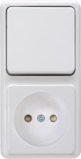 Kopp - Standard Wandcontactdoos (WCD schakelmat.) Combinatie 1V Za Aw