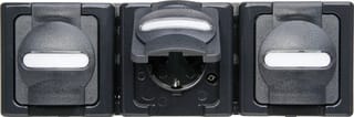 Kopp - Blue Electric Wandcontactdoos (WCD schakelmat.) Wcd 3V Ra Deks Bdr H