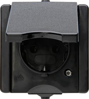 Kopp - ProAQA Wandcontactdoos (WCD schakelmat.) Wcd 1V Ra Deks Zw
