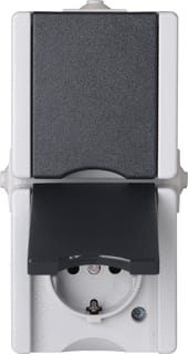 Kopp - ProAQA Wandcontactdoos (WCD schakelmat.) Wcd 2V Ra Deks V Grs