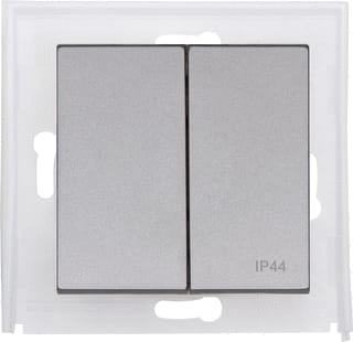 Kopp - HK07 Bed.element / centr.pl. schakelmat. Wip Dubbel Ip44 Stl