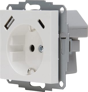 Kopp - HK07 Wandcontactdoos (WCD schakelmat.) Wcd 1V Ra Usb Hw