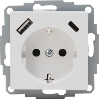 Kopp - HK07 Wandcontactdoos (WCD schakelmat.) Wcd 1V Ra Usb Mw