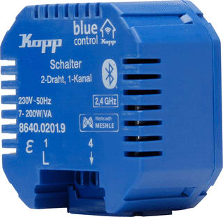 Kopp - Blue-control Radiofrequent ontvanger schakelmat. Inb Schak 1-Kan 2Dr Bt