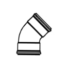 Pipelife - Renofort SN 4 Fitting met 2 aansluitingen Pvc Bocht 45 2Xmof 160