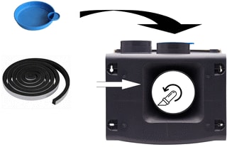 Orcon - MVS-15 Toebeh./onderdelen voor ventilator so-achter-aansl.set mvs15