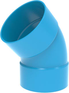 Wavin - Ventiza Bocht rond luchtkanaal Pvc Vent. Bocht 45 Bl 125