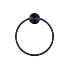 Geesa - Opal Brushed metal black Handdoekhouder Opal Handdoekring Zw