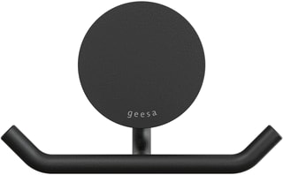 Geesa - Opal Black Handdoekhaak Opal Dubbel Zw