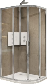 Novellini - Lunes 2.0 Douchecabine rond 80X80 Held Glas