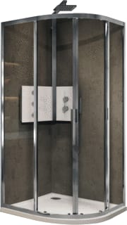 Novellini - Lunes 2.0 Douchecabine rond Lunes R 90 Hg Mat