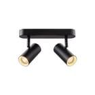 SLV - Noblo Plafond-/wandarmatuur ii zwart 2xled 2700k