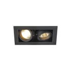 SLV - Kadux Plafond-/wandarmatuur 2 Gu10 Zw Mat 2Xgu10
