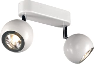 SLV - Plafond-/wandarmatuur light eye 2 wit/chr 2xgu10