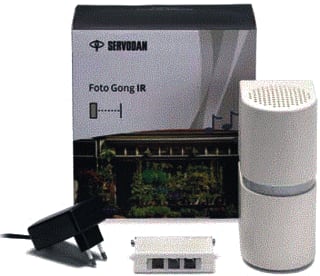 Servodan - Foto-Gong Deurbel gong gong set ir wit 230v/12v