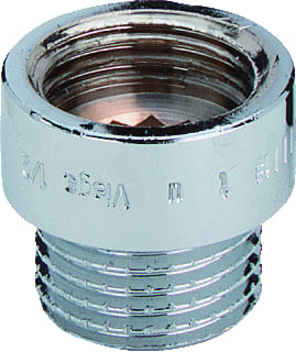 Viega - 3526 Fitting met 2 aansluitingen Kraanverlengst.1/2X25 Chr