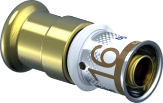 Uponor - S-Press PLUS Fitting met 2 aansluitingen S-Pr Plus Adapt M+V 16-12
