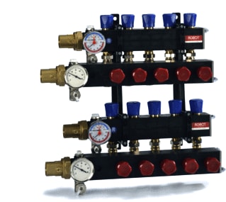 Robot Vloerverwarming - LTC Verdeler voor hydronische circuits Comp 4-Balk Verd 12Gr
